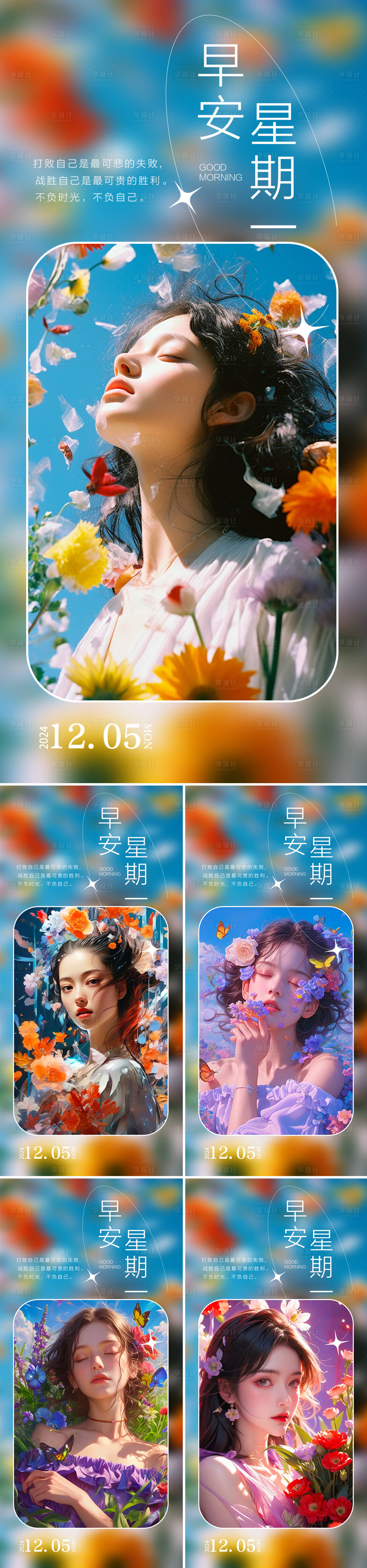 源文件下載【享設(shè)計(jì)】搜索編號(hào)：29920023683463025【早安圖系列海報(bào)】