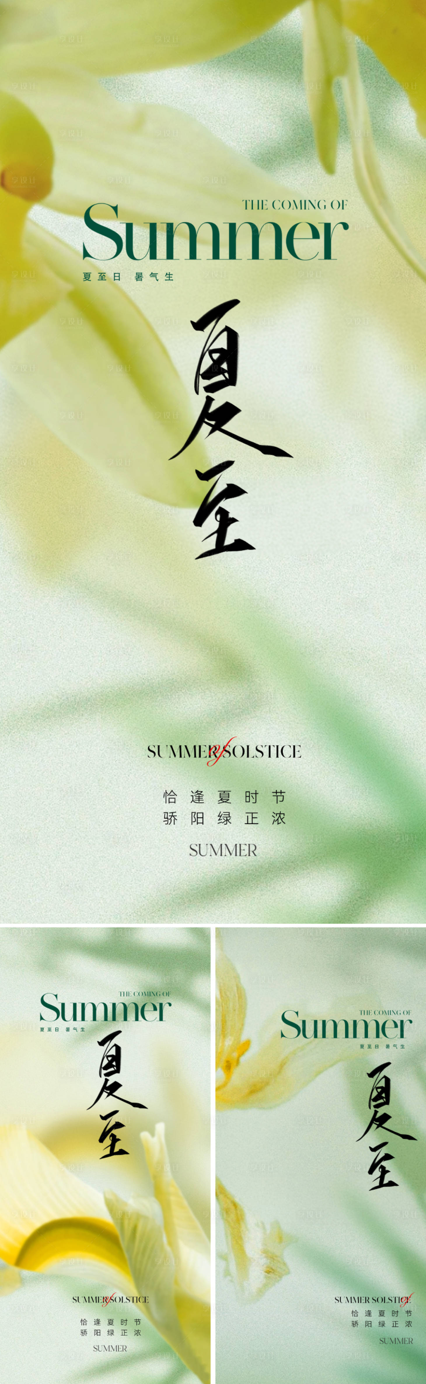 源文件下載【夏至節氣海報】編號：75990024084376265