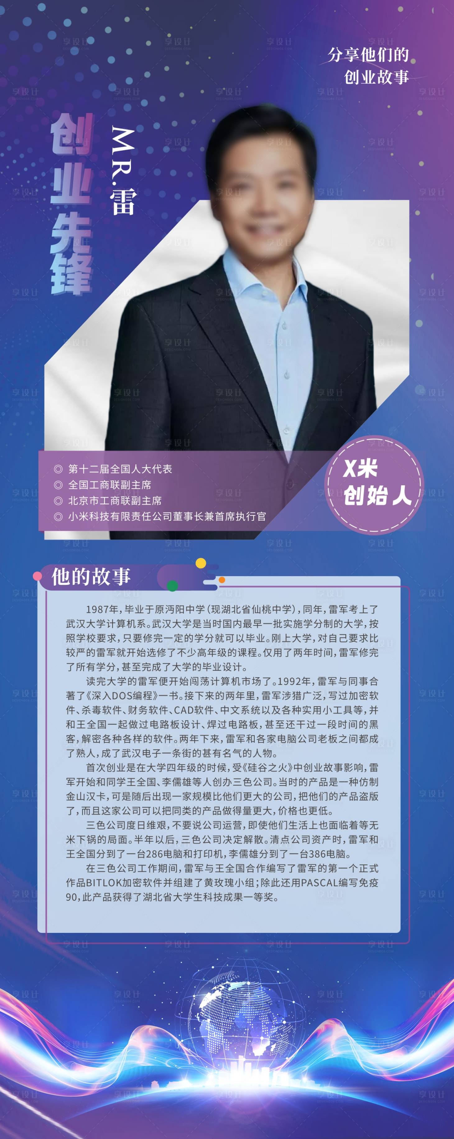 源文件下载【享设计】搜索编号：95270024006705418【创业人物展架】