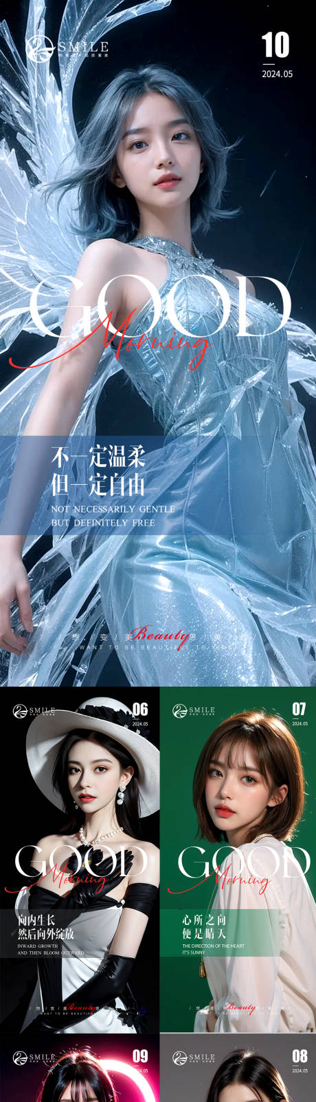 源文件下载【医美早安系列人物海报】编号：52120023693294635
