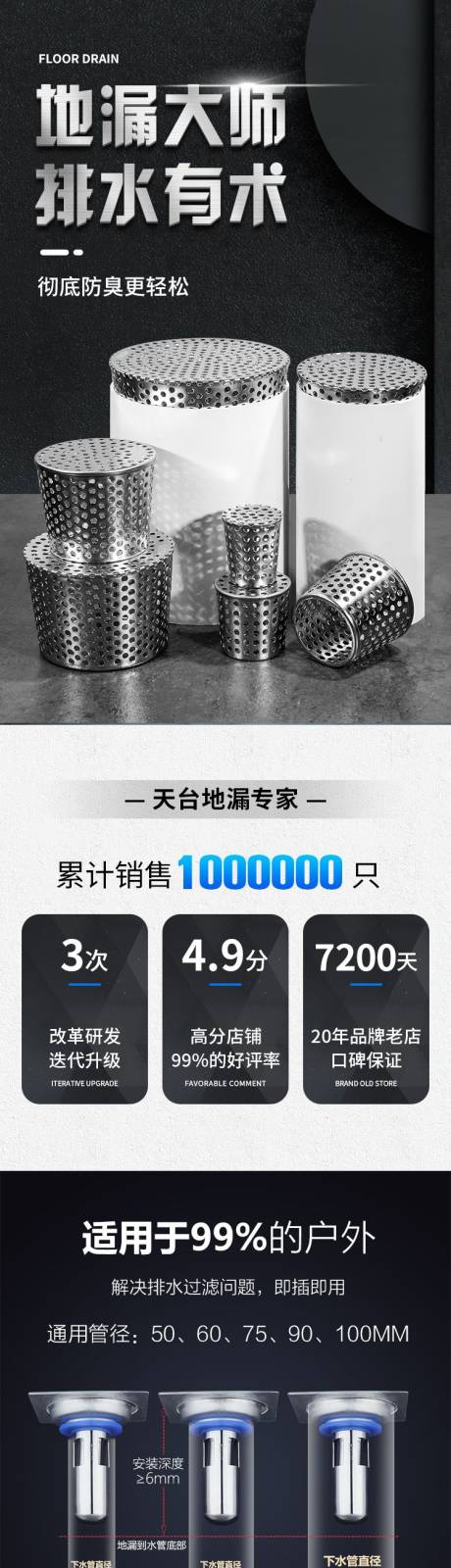 源文件下載【享設計】搜索編號：46690023697006650【地漏促銷詳情頁】