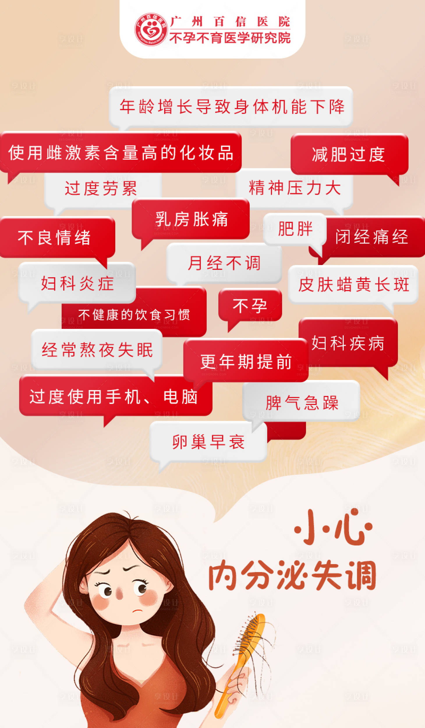 源文件下载【内分泌失调海报】编号：63300024237706311
