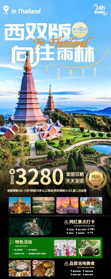 源文件下载【西双版纳旅游海报】编号：90350023837033228