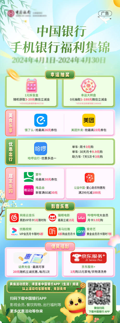 源文件下载【手机银行福利集锦海报】编号：26230023762315666