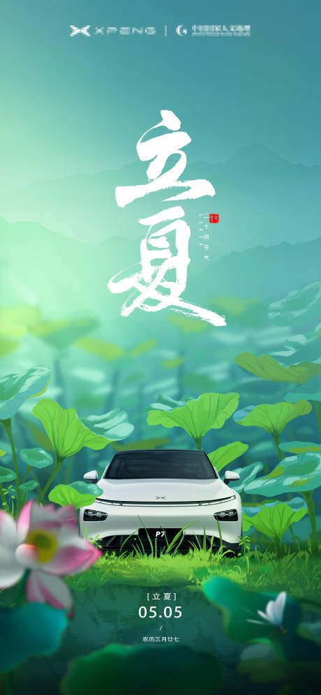 源文件下载【立夏荷花海报】编号：71080023708049390