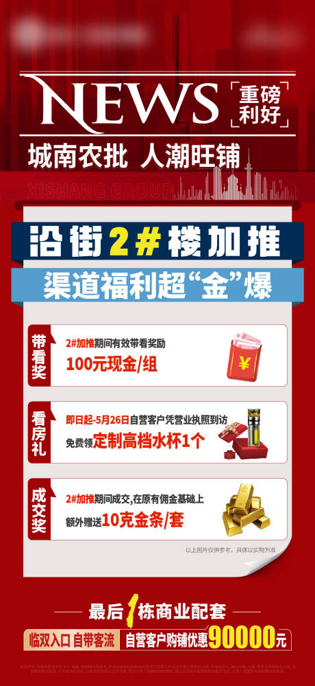 源文件下載【重磅利好渠道帶看獎勵單圖海報】編號：56130023788956877
