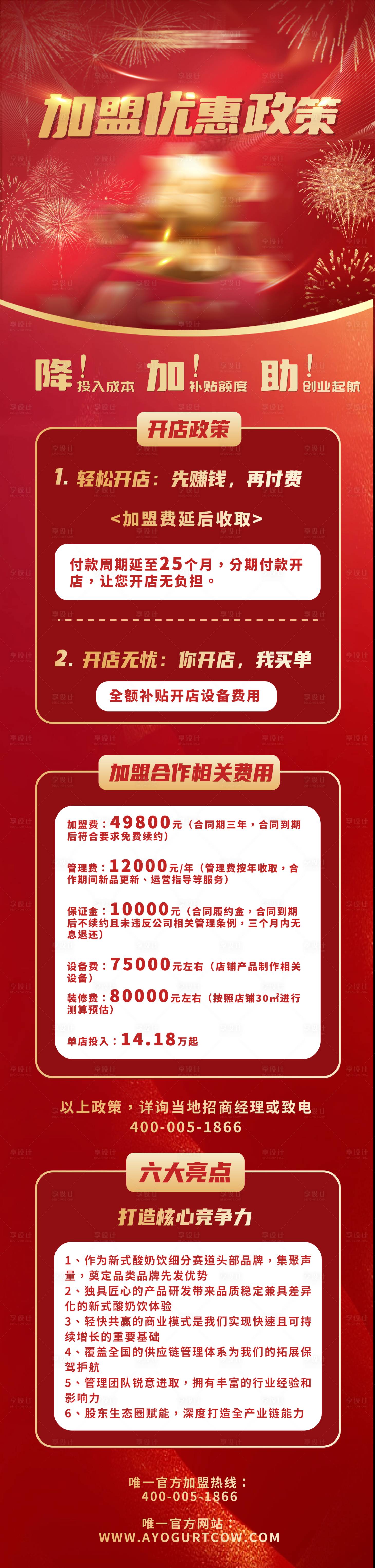 源文件下載【享設計】搜索編號：57790023951349147【加盟優惠政策海報長圖】