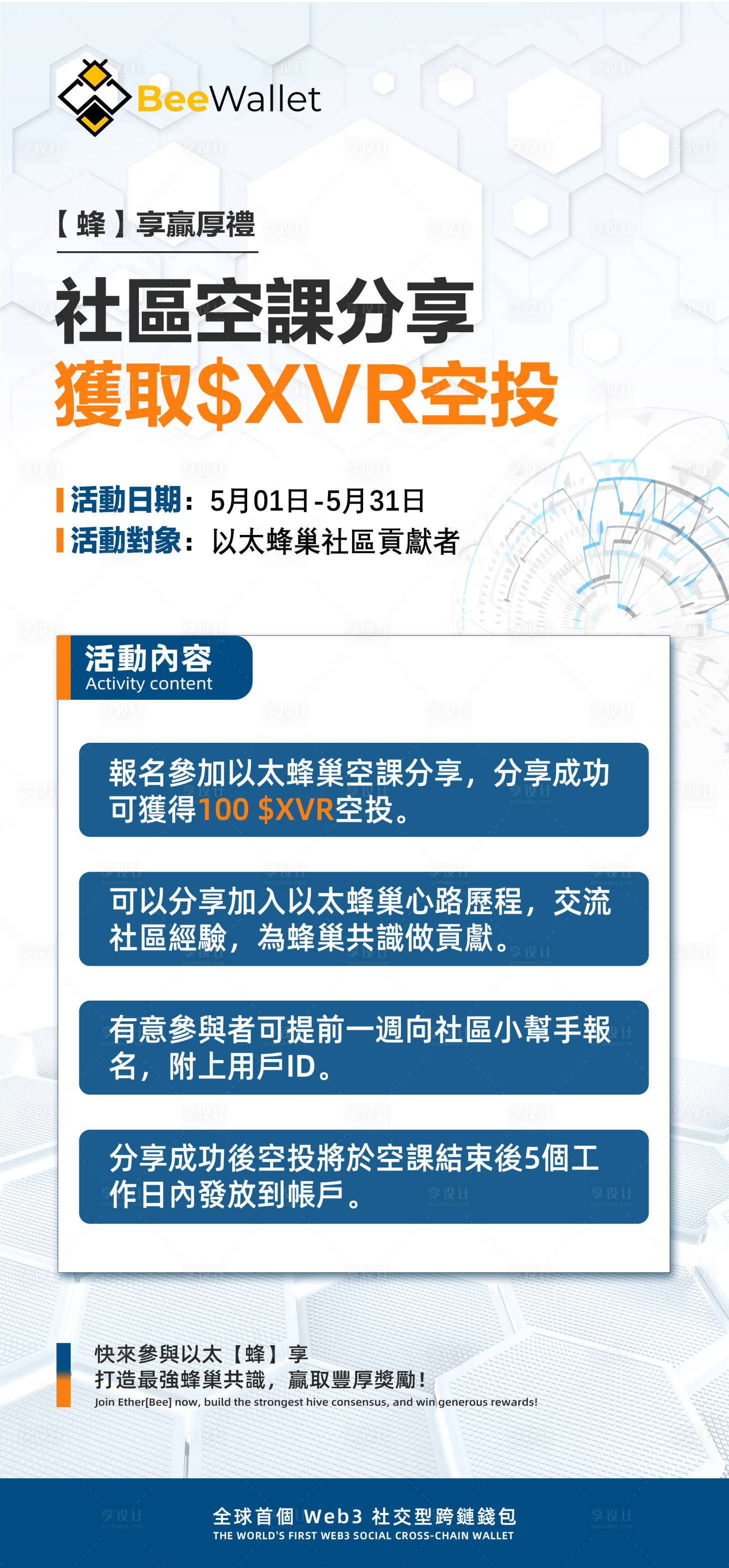 源文件下载【享设计】搜索编号：88360024051703896【区块链活动方案海报】
