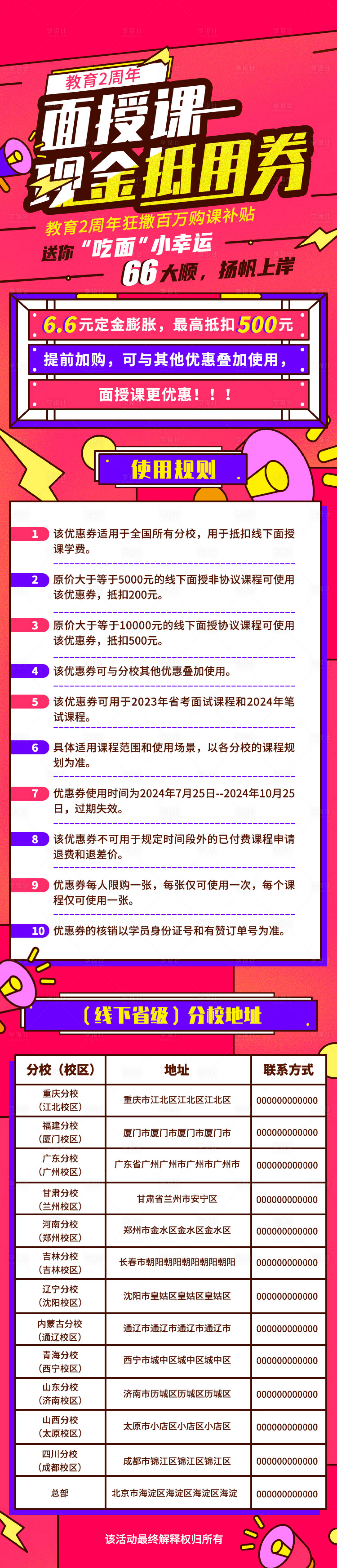 源文件下載【享設計】搜索編號：60410023995279415【面授課現金抵用券長圖】