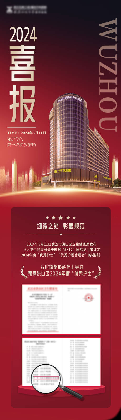 源文件下载【医院荣誉喜报】编号：33680023931548545