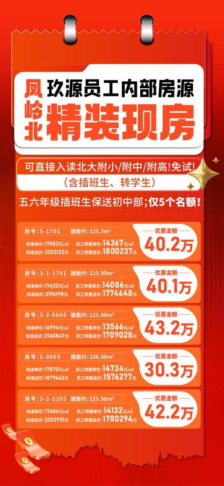 源文件下载【房地产海报员工福利精装房源表】编号：73210022980072444