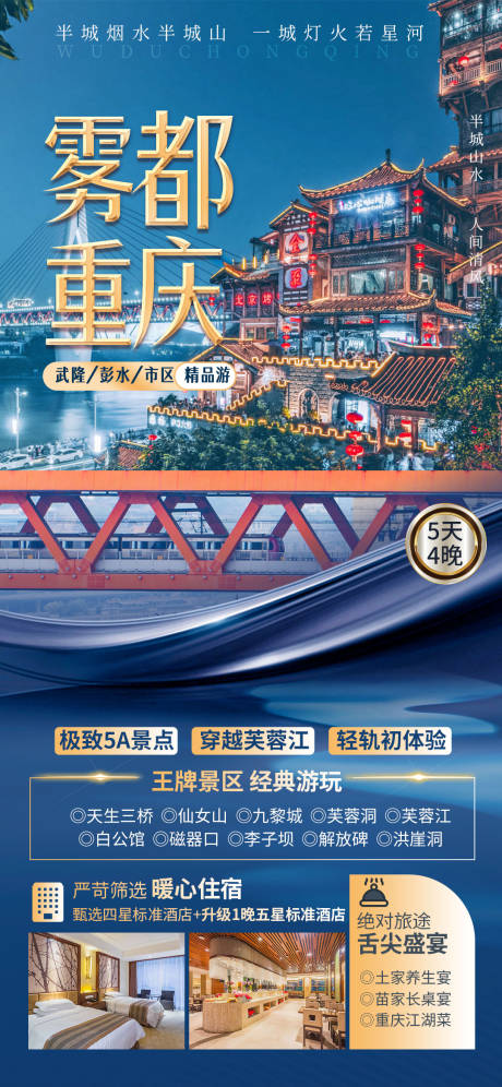 源文件下载【雾都重庆旅游海报】编号：53820023796455450