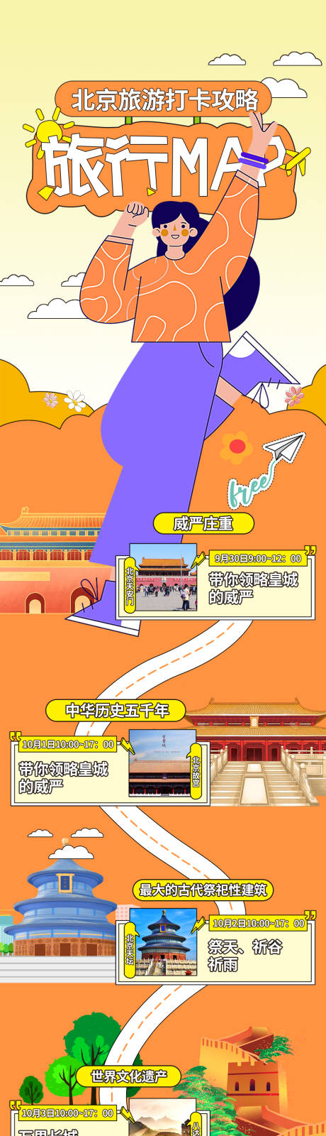 源文件下载【北京旅游打卡长图】编号：55800023764988921