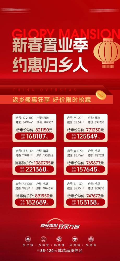 源文件下载【享设计】搜索编号：30780023950379045【地产热销特价房喜庆海报】