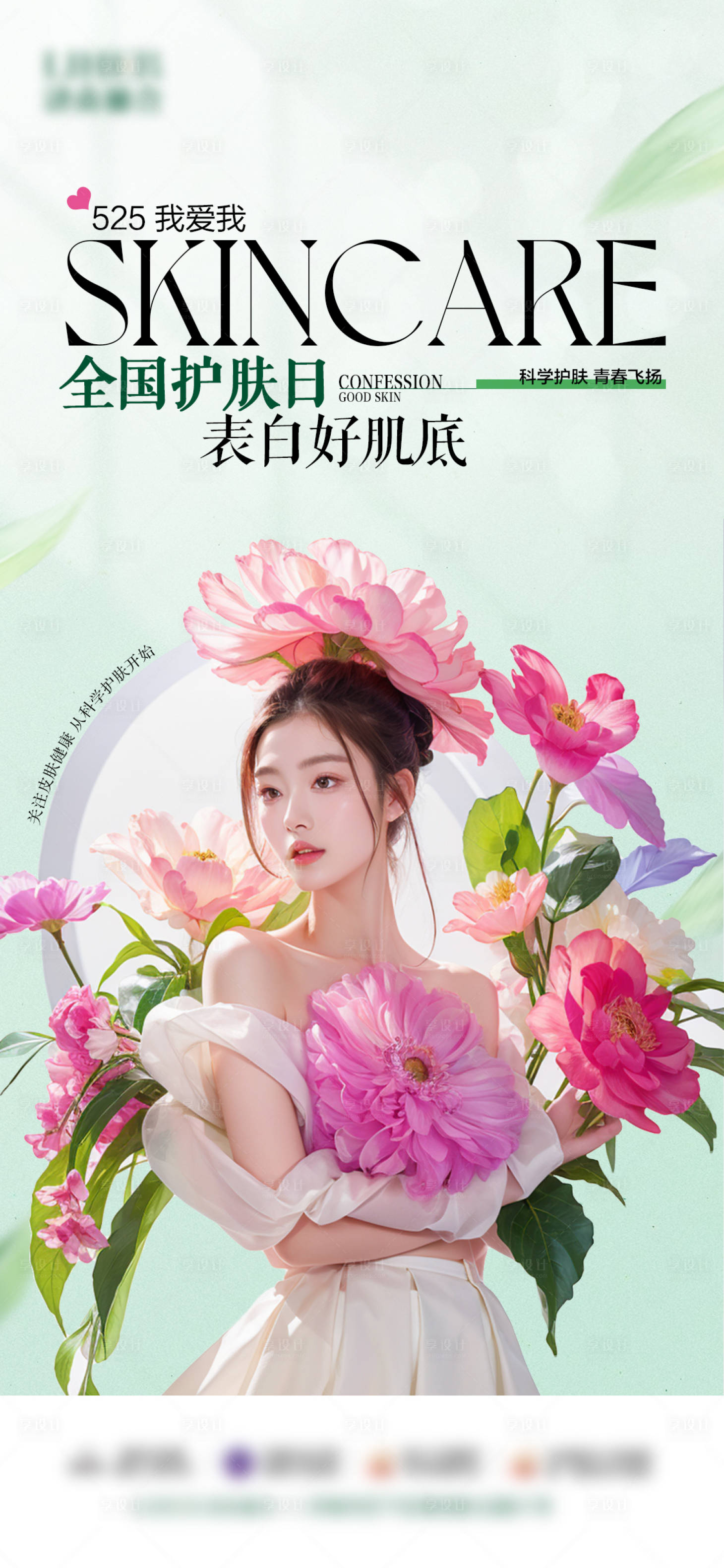 源文件下载【525全国护肤日海报】编号：40320024090361842