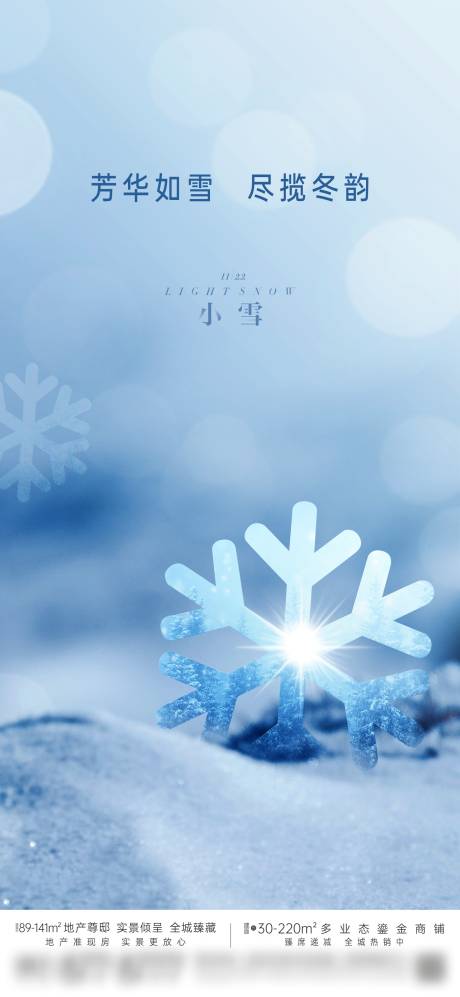 源文件下载【地产小雪节气海报】编号：76040024217241325