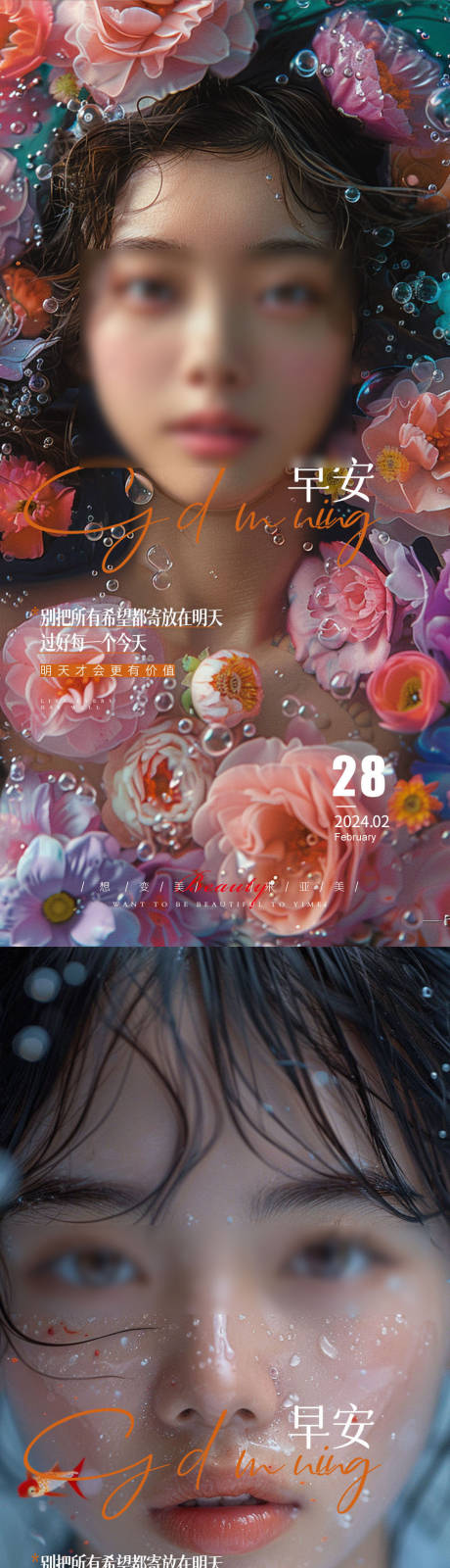 源文件下載【醫(yī)美夏天早安優(yōu)雅美麗女孩海報(bào)】編號：13640023837497574