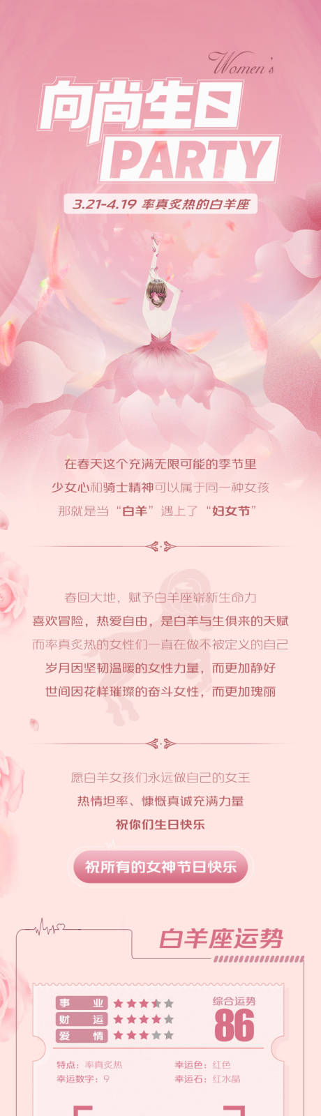 源文件下载【白羊座生日会插画长图海报 】编号：17290023698319307