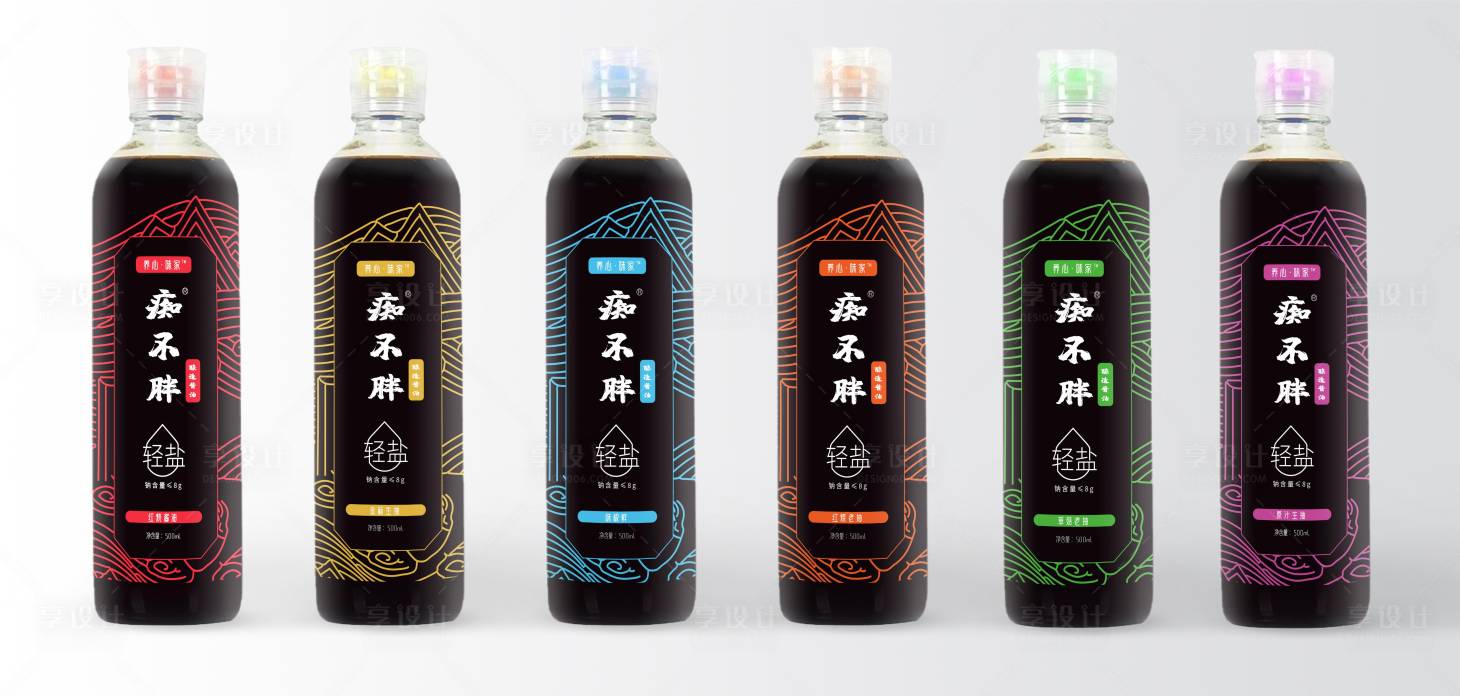 源文件下载【享设计】搜索编号：74860024114861646【多款新式酱油包装】