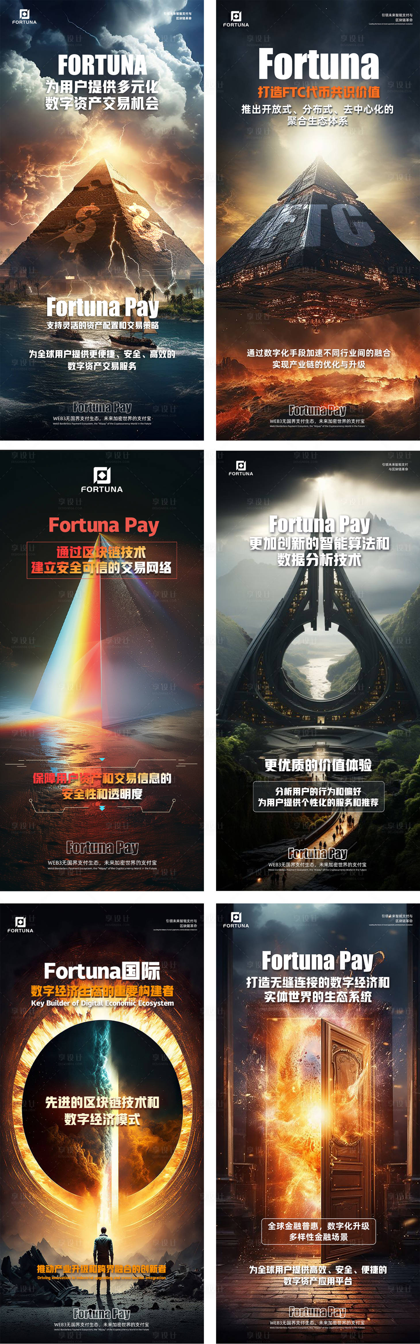源文件下載【享設計】搜索編號：46180023831459054【科技區塊鏈系列海報】