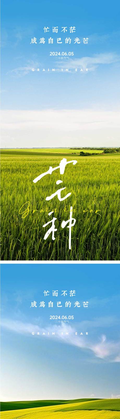 源文件下载【享设计】搜索编号：15430023884225716【芒种节气海报】