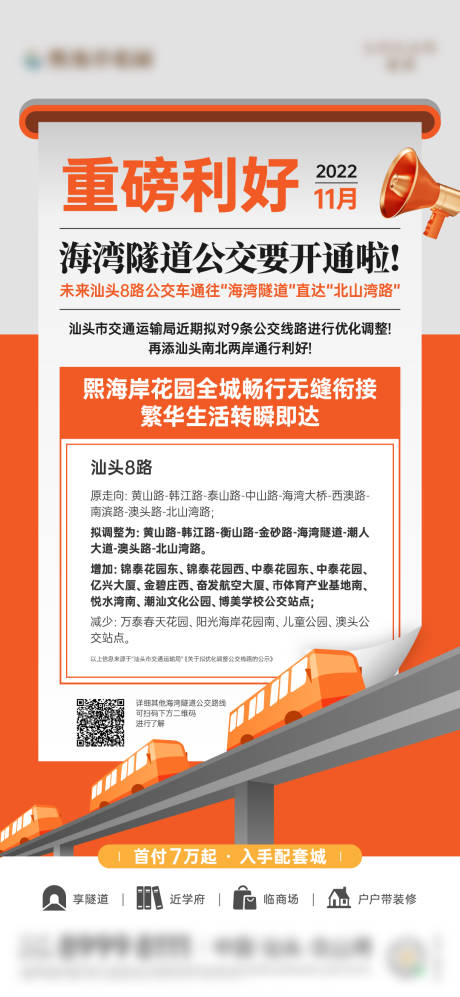 源文件下载【地产隧道公交通车重磅利好海报】编号：27750023881915928