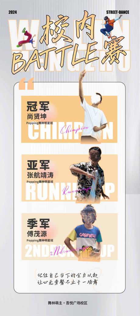 源文件下载【街舞校内赛获奖海报】编号：89480024206743599