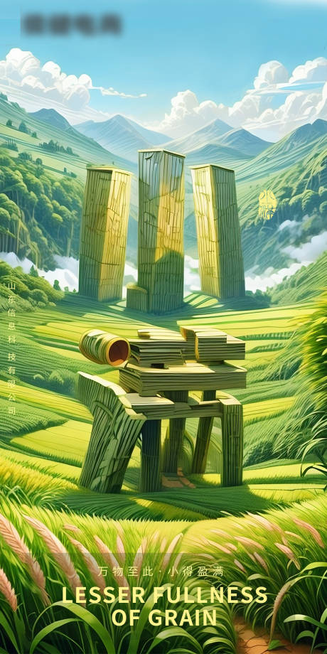 源文件下载【享设计】搜索编号：45690023808538834【小满节气海报】
