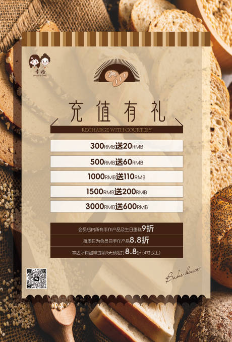 源文件下载【面包会员充值钜惠海报展板】编号：33580024211982371