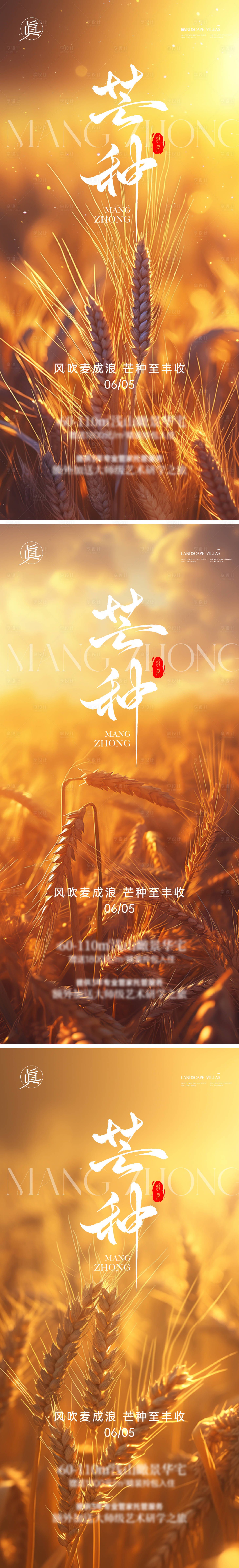 源文件下载【芒种节气海报】编号：38470024166236824