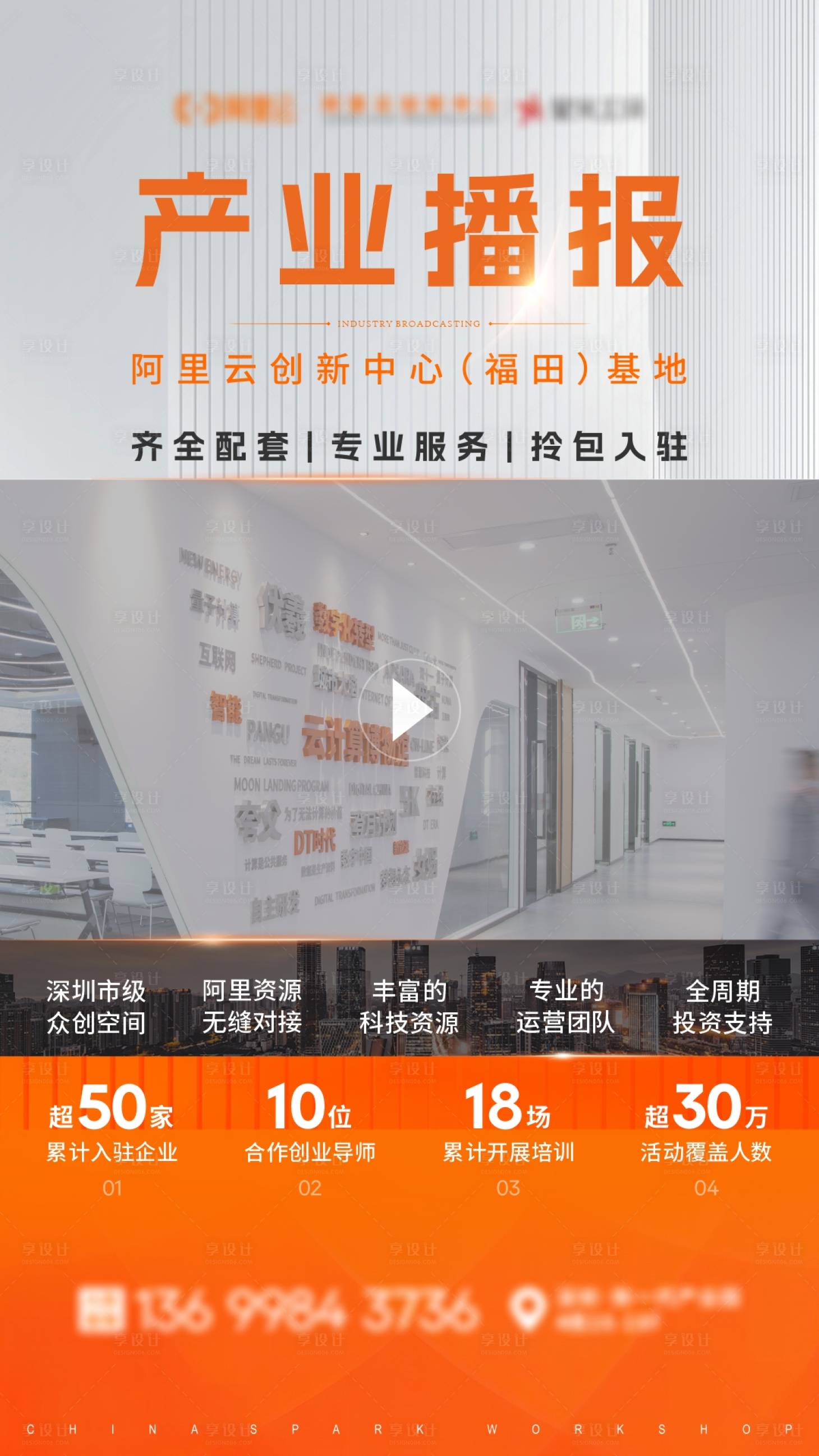 源文件下載【享設計】搜索編號：47540024689287466【產業園視頻框】