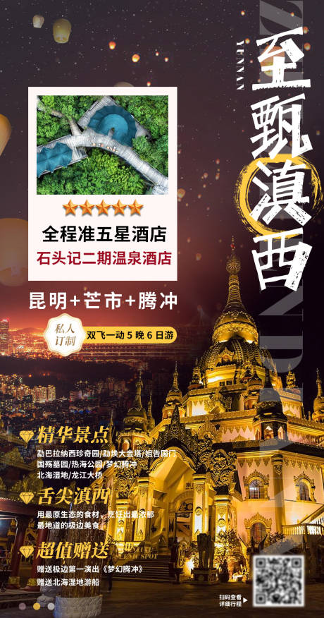 源文件下载【云南昆明芒市腾冲旅游海报】编号：36270024562766109