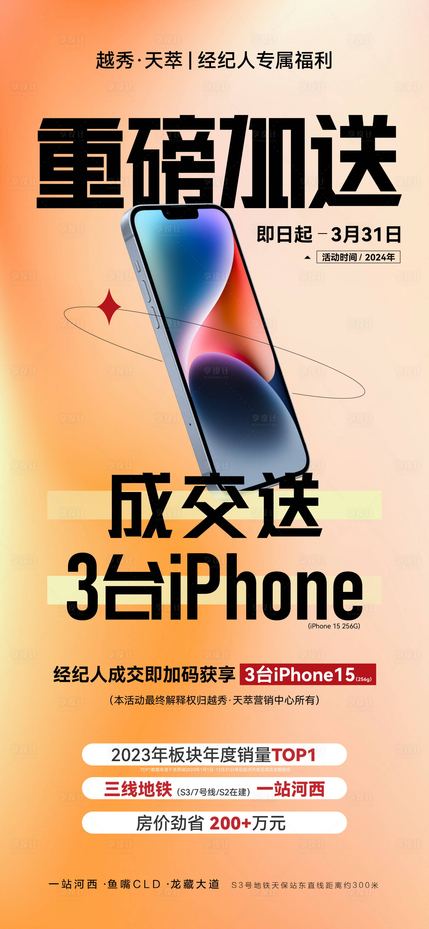 源文件下载【享设计】搜索编号：16070024632163525【地产经纪人福利海报】
