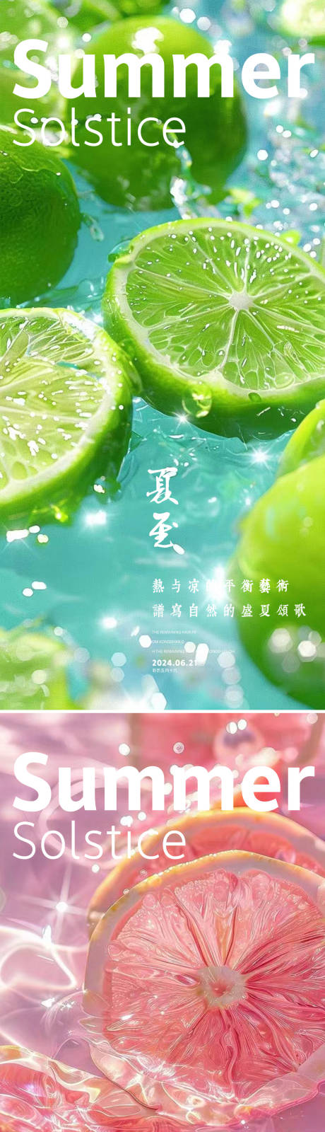 源文件下载【夏至节气系列海报】编号：17650024640325384