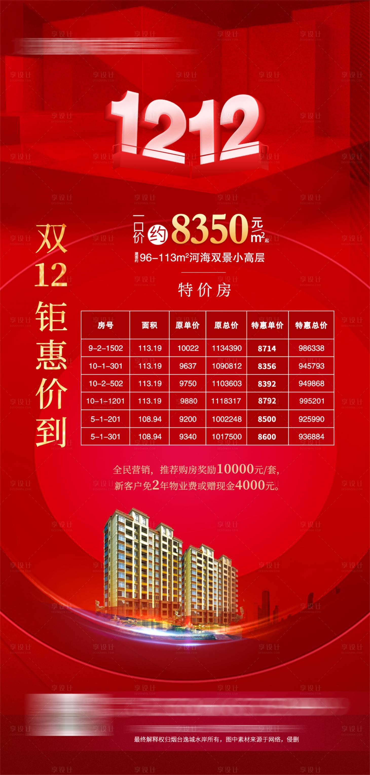 源文件下载【享设计】搜索编号：91870024547652817【特价房刷屏海报】