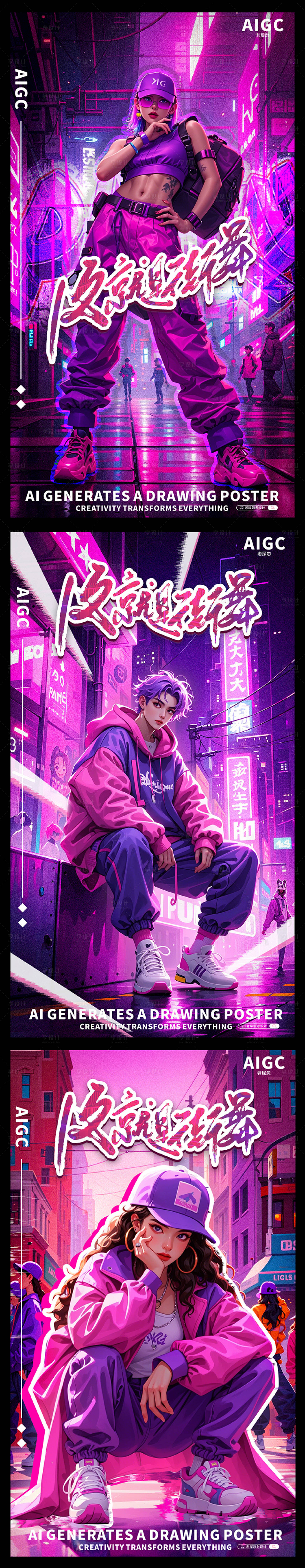 源文件下载【享设计】搜索编号：66100024614024965【综艺街舞造势系列海报】