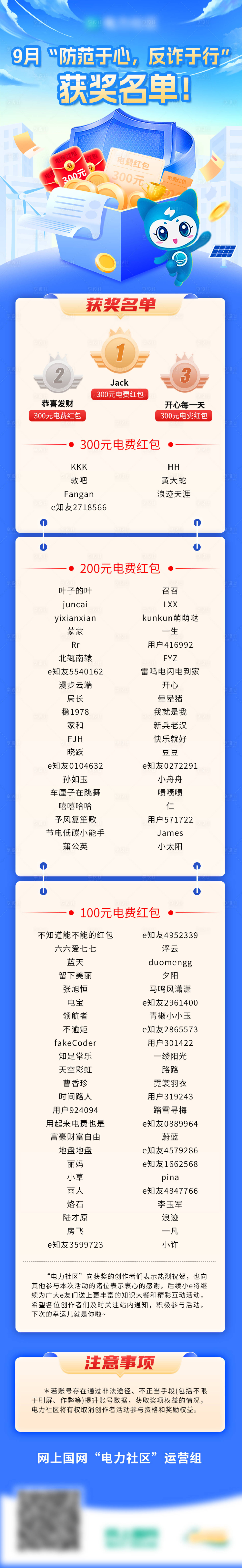 源文件下載【享設計】搜索編號：68480024774533916【網絡安全答題獲獎名單長圖海報】
