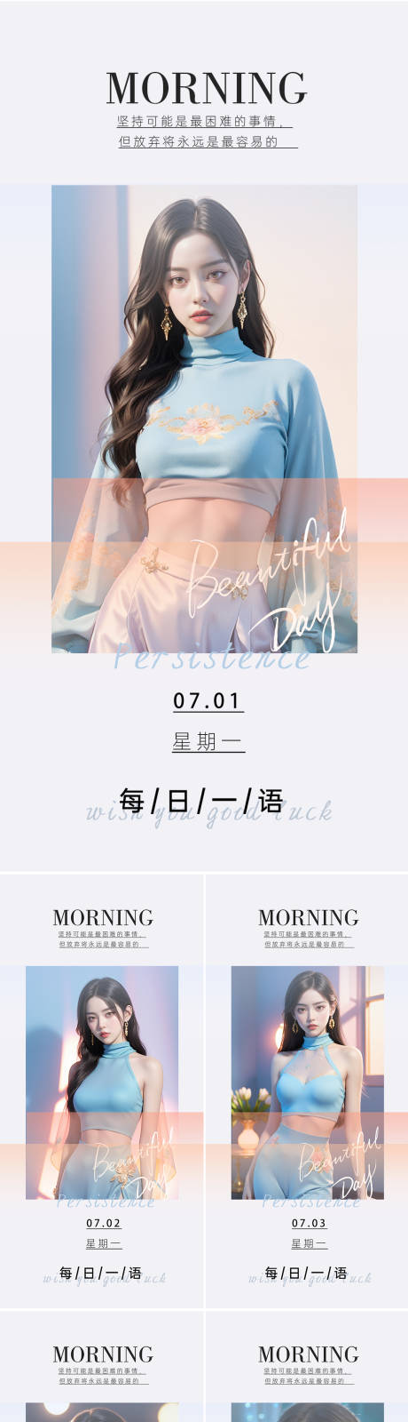 源文件下载【医美早安图系列海报】编号：77630024370939028