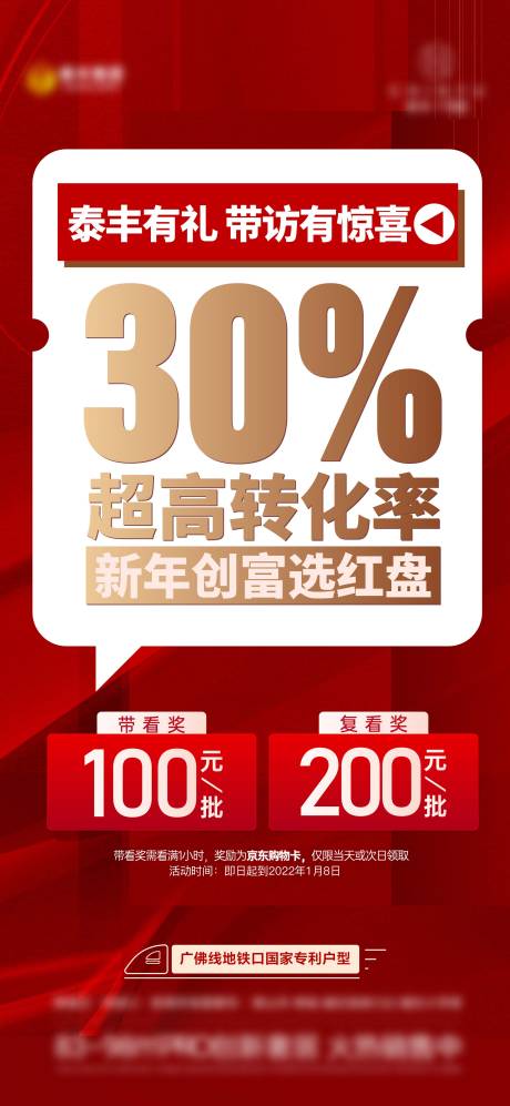 源文件下载【房地产红金渠道促销海报】编号：43550024813976942