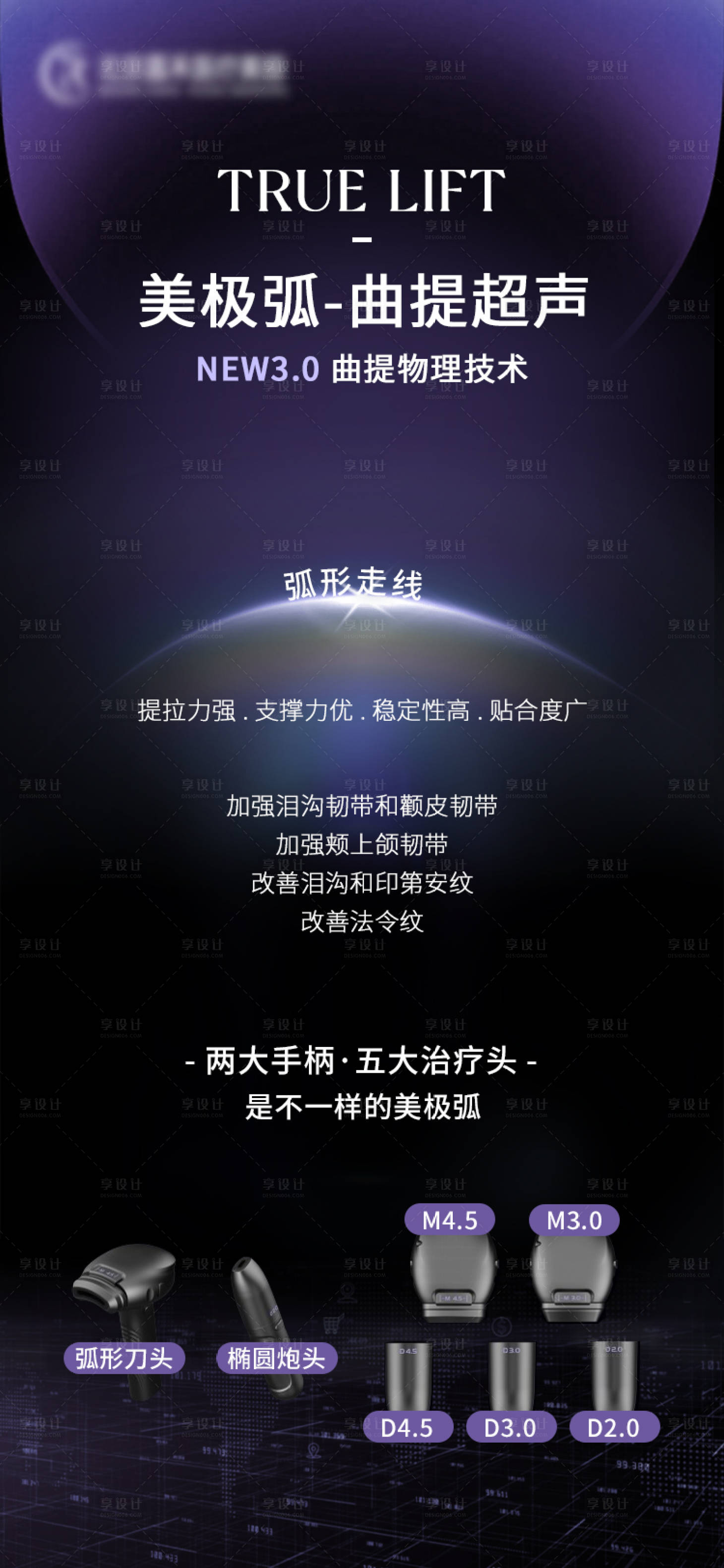 源文件下载【享设计】搜索编号：18600024426978300【曲提超声仪器宣传海报】