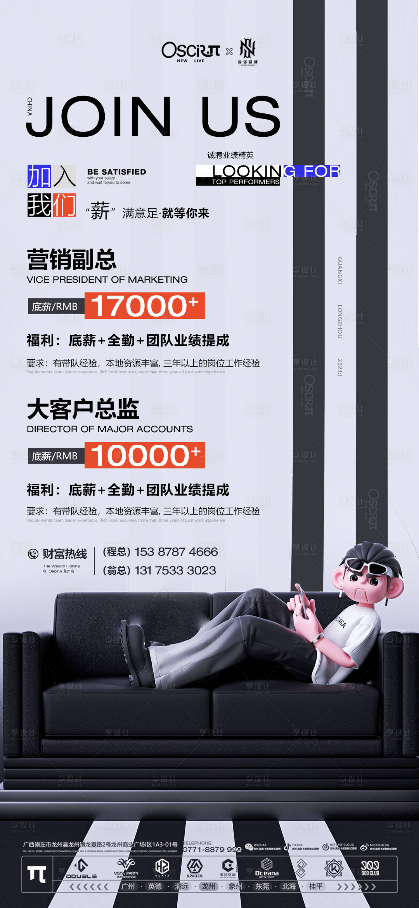 源文件下載【享設(shè)計】搜索編號：24340024332244830【酒吧招聘海報】