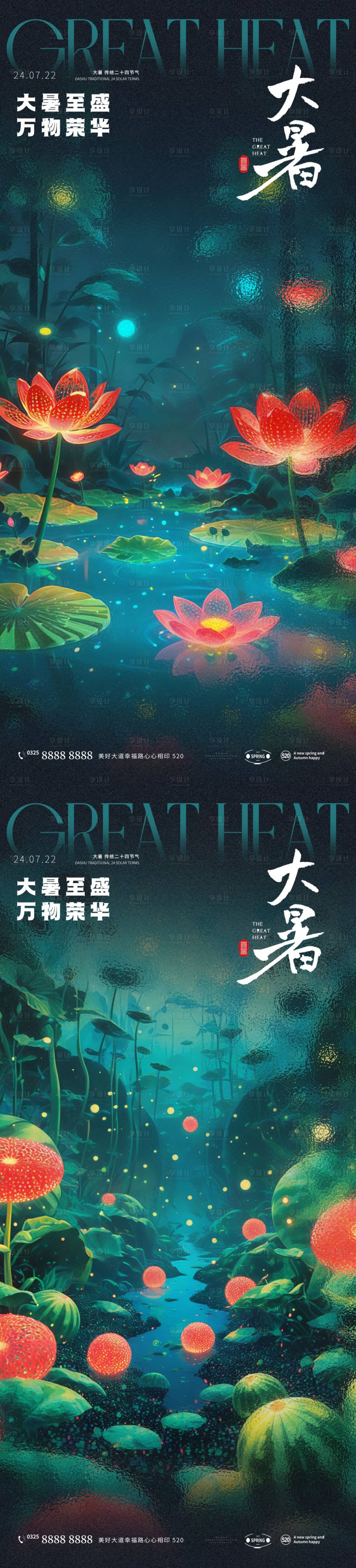 源文件下载【享设计】搜索编号：31000024605753171【大暑】