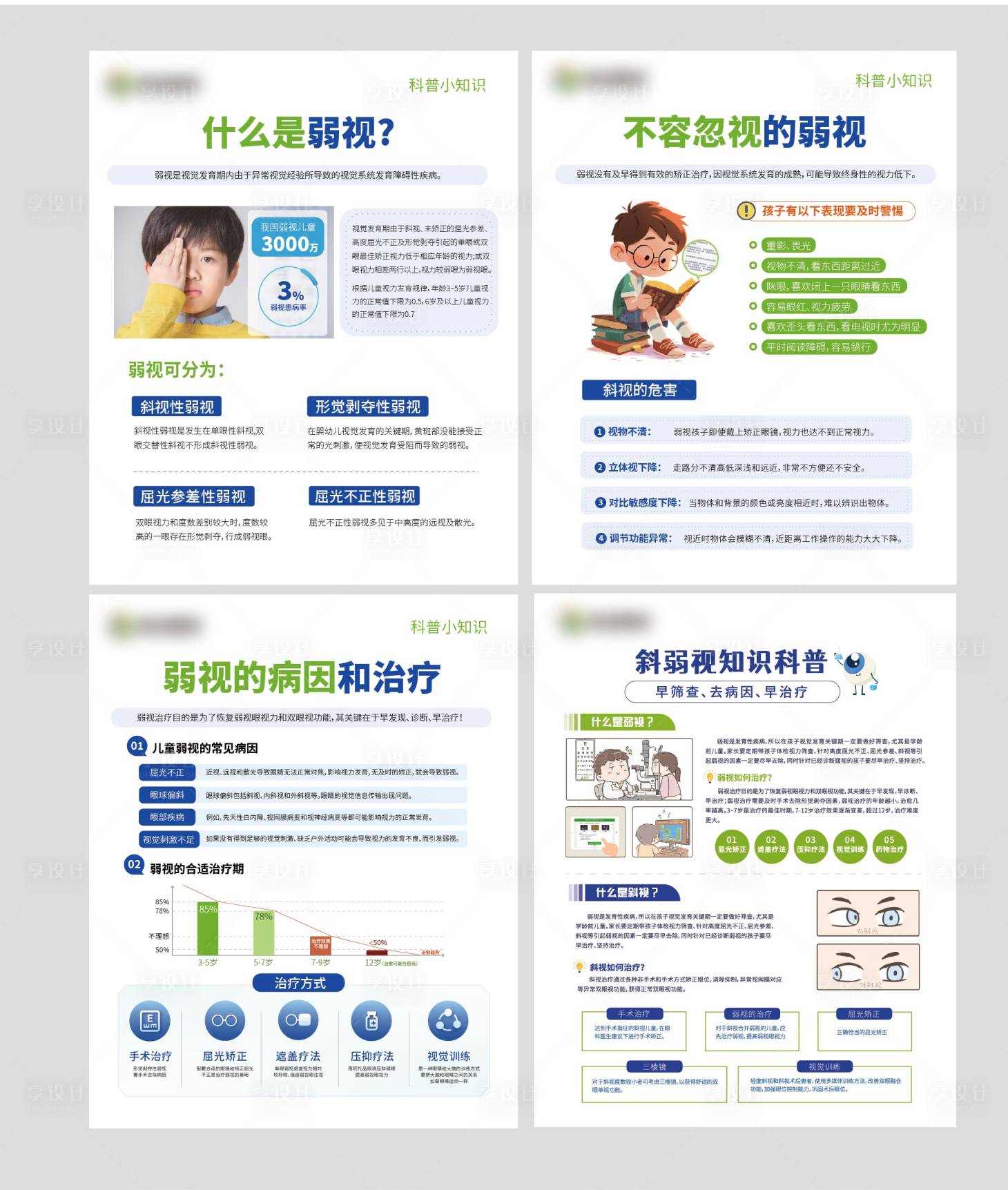 源文件下载【享设计】搜索编号：20200024606188999【眼科青少年眼健康斜弱视科普系列海报】