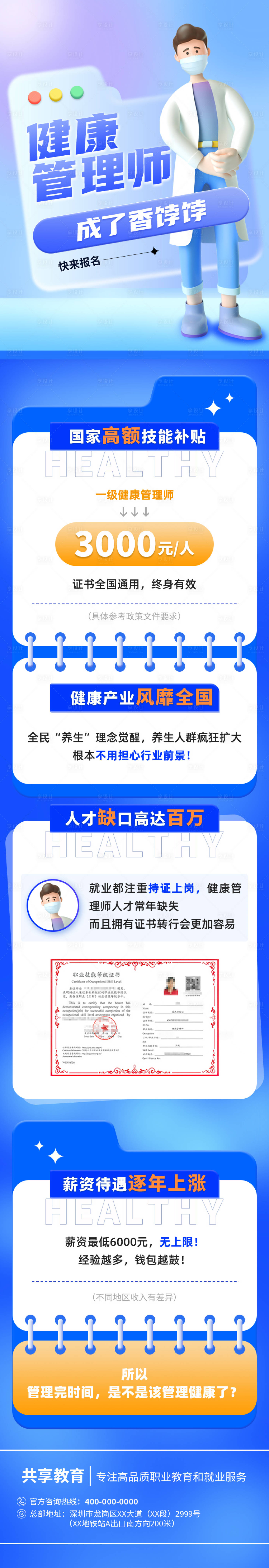 源文件下载【健康管理师课程长图】编号：93080024261592150