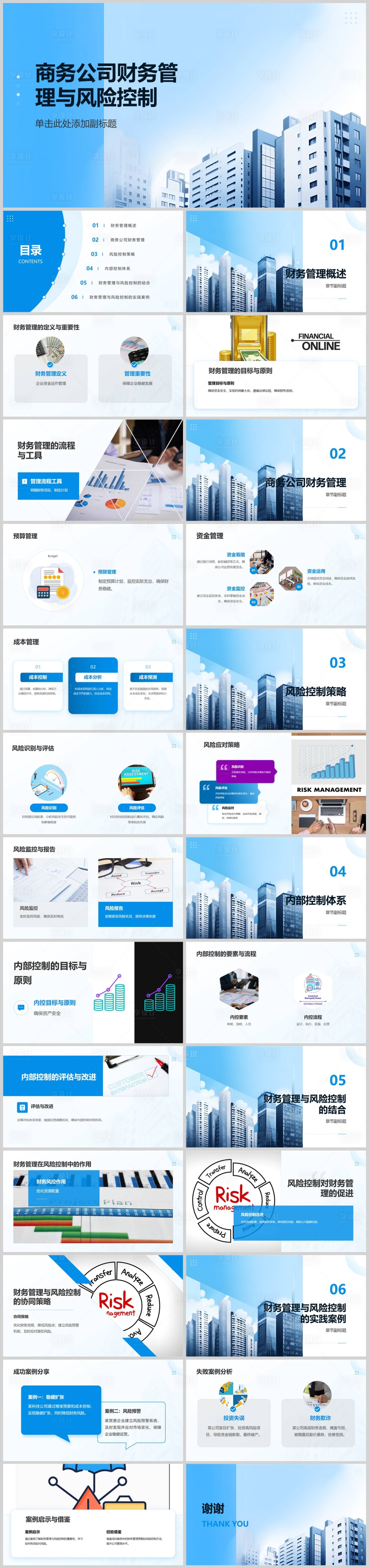 源文件下载【享设计】搜索编号：72260024793452952【商务公司财务管理与风险控制PPT】