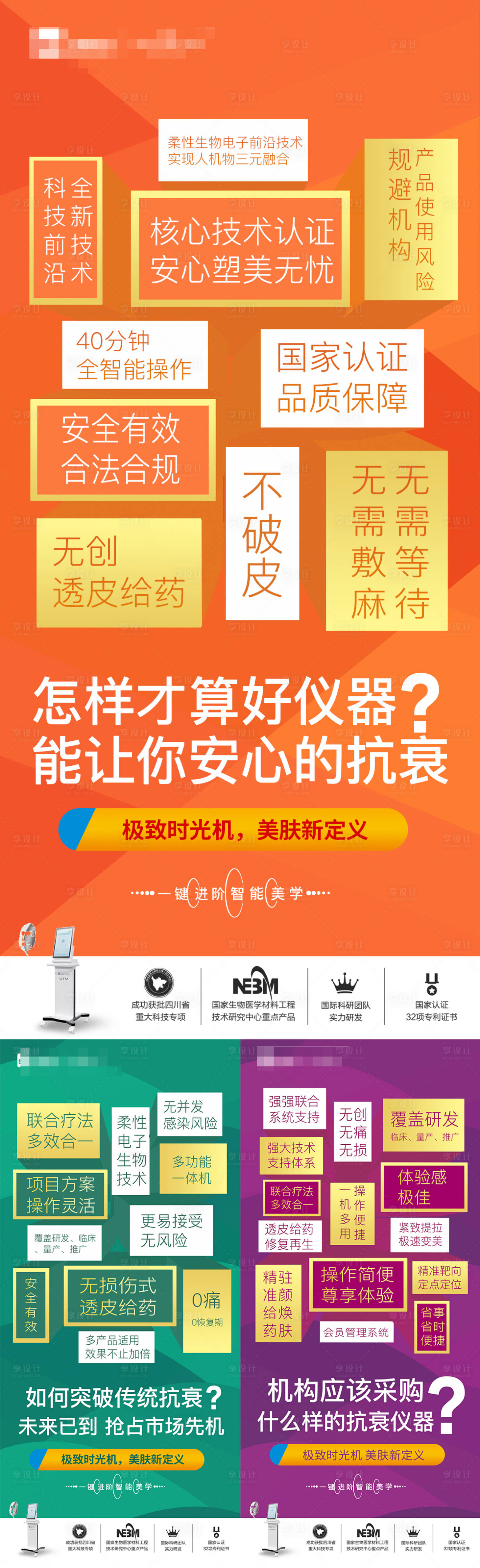 源文件下载【享设计】搜索编号：16760024485368972【医美仪器创意UTM系列展架】