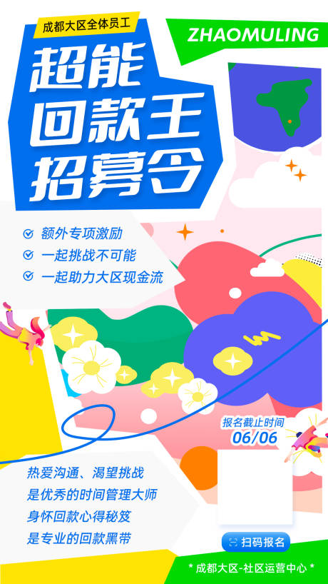 源文件下载【潮流活动招募令海报 】编号：40770024303314272