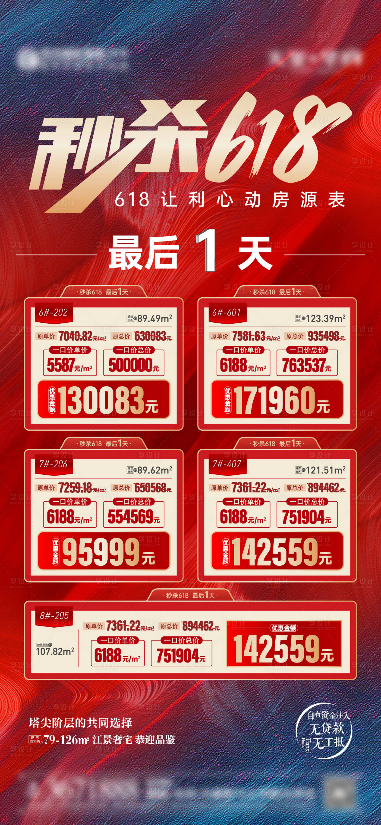 源文件下载【享设计】搜索编号：91160024532013714【618房源秒杀海报】