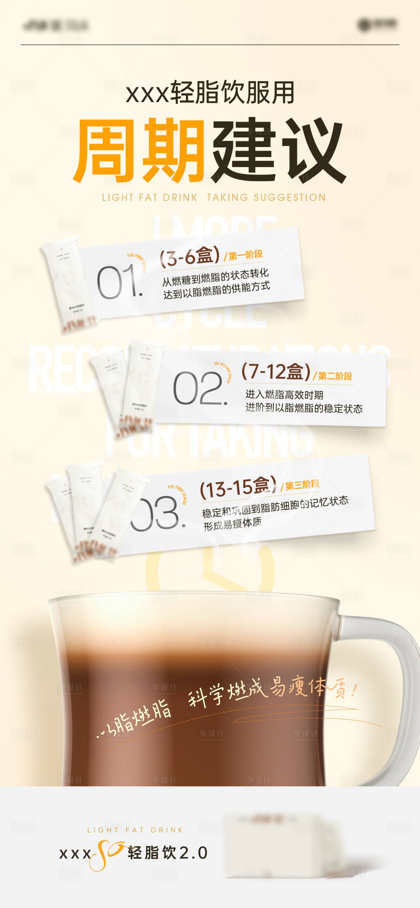 源文件下載【享設(shè)計(jì)】搜索編號(hào)：50060024803308042【減脂產(chǎn)品服用周期建議海報(bào)】