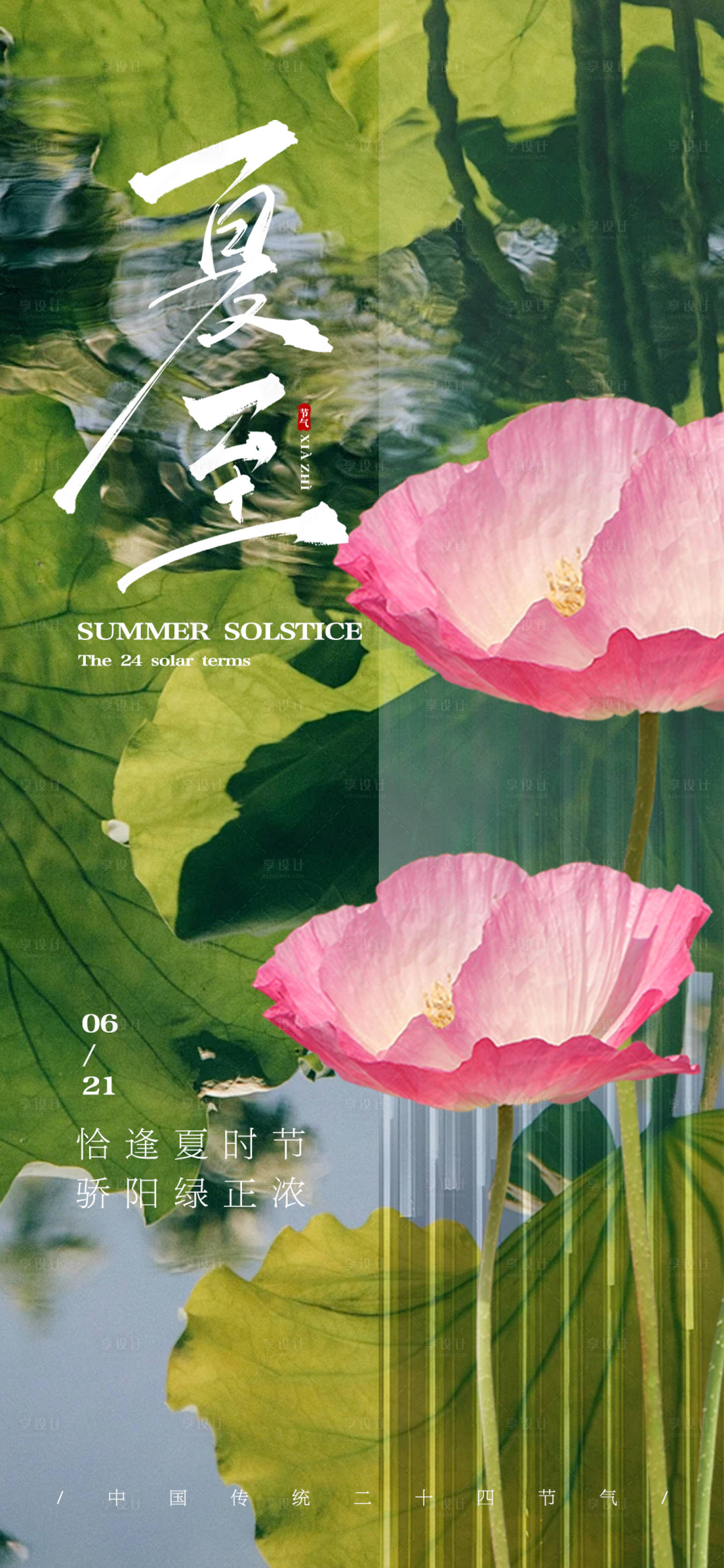 源文件下载【夏至节气海报】编号：39400024600079283